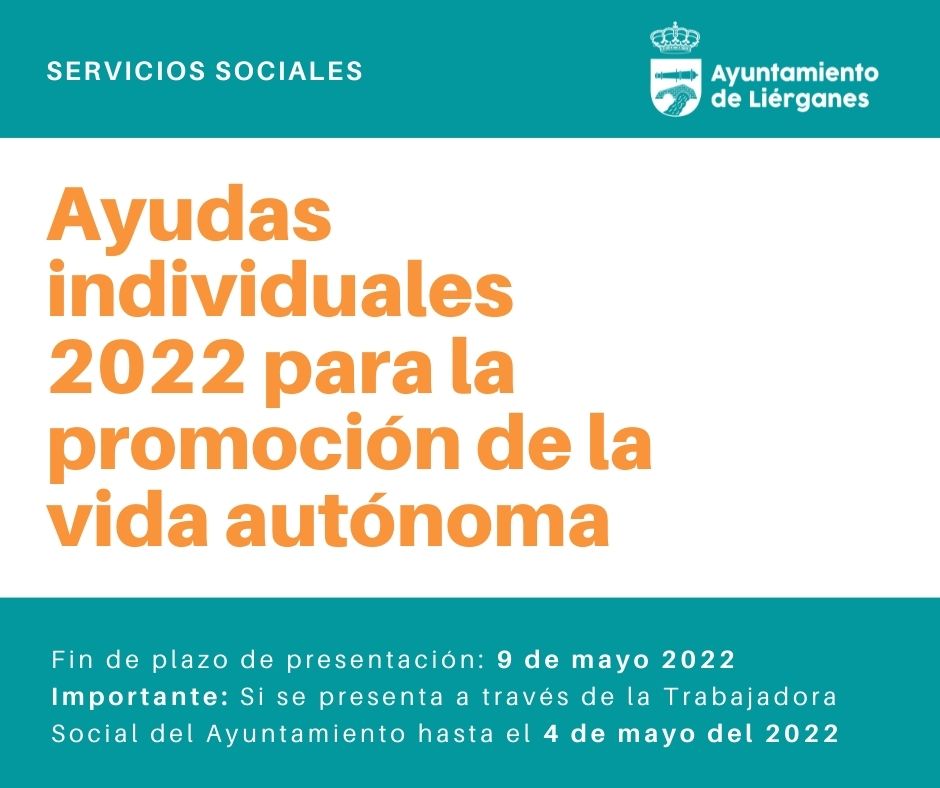 Ayudas individuales 2022 para la promoción de la  vida autónoma