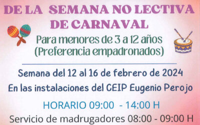 Servicio de conciliación de la semana no lectiva de carnaval