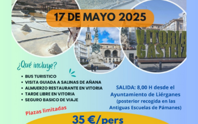 Liérganes organiza una excursión a las Salinas de Añana y Vitoria el próximo 17 de mayo